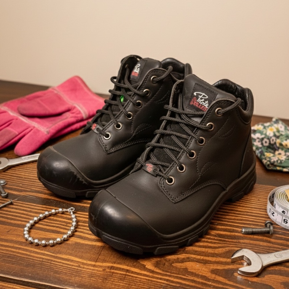 Pilote & Filles (Nat's Co) Black Safety Boots